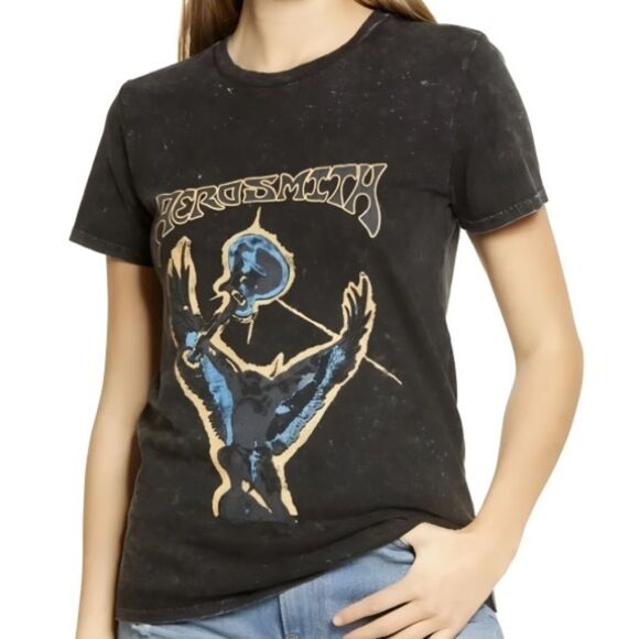 Treasure & Bond Aerosmith Vintage Wash Band Tee Shirt - Picture 8 of 8